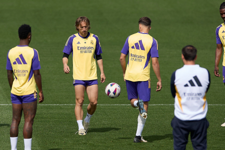 EL REAL MADRID VUELVE AL TRABAJO TRAS LA CELEBRACION  POR GANAR LA LIGA