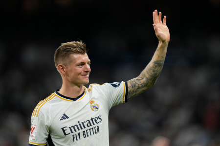 EL REAL MADRID CELEBRA EL ÚLTIMO PARTIDO DE TONI KROOS DURANTE LA COMPETICION ENTRE EL REAL MADRID CF Y EL REAL BETIS