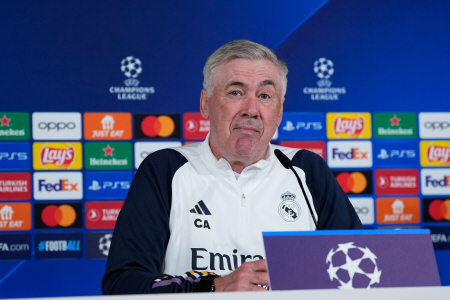 CARLO ANCELOTTI OFRECE RUEDA DE PRENSA DIAS ANTES DE JUGAR LA FINAL DE LA CHAMPIONS EN WEMBLEY